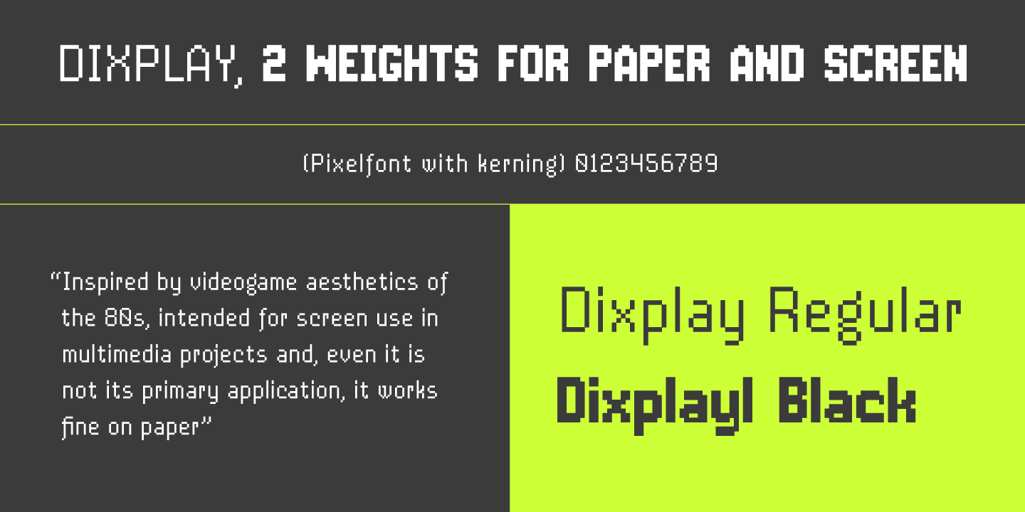 Dixplay Book Font preview